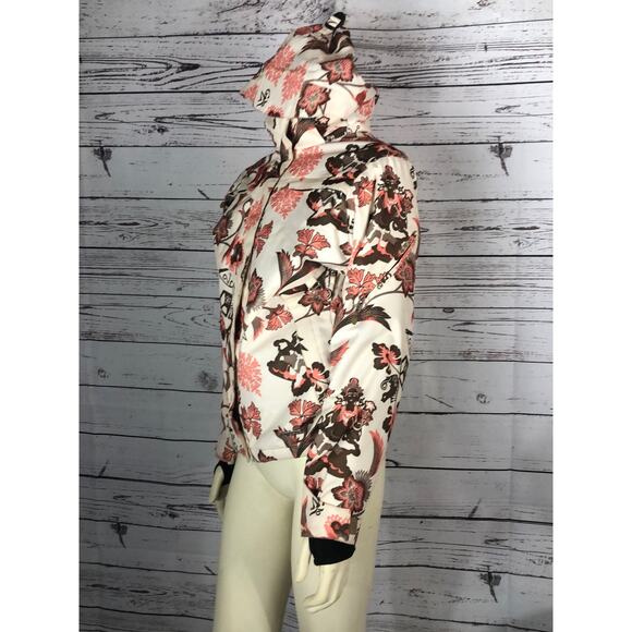 Liquid Boardwear ski jacket in cream & floral with removable hood size XS - Picture 5 of 16